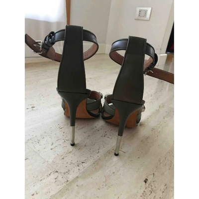 Pre-owned Givenchy Leather Sandals In Khaki