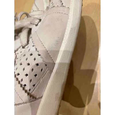 Pre-owned Isabel Marant Betty Leather Trainers In White