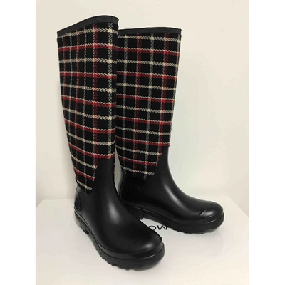 Pre-owned Moncler Black Rubber Boots