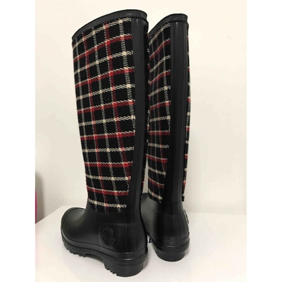 Pre-owned Moncler Black Rubber Boots