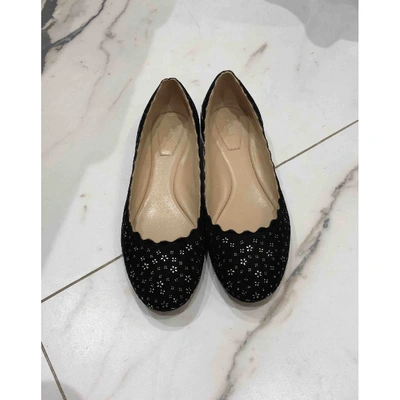 Pre-owned Chloé Ballet Flats In Black
