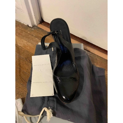 Pre-owned Proenza Schouler Patent Leather Sandals In Black