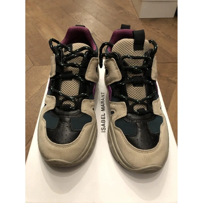 Pre-owned Isabel Marant Kindsay Beige Leather Trainers