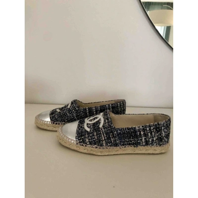 Pre-owned Chanel Leather Espadrilles In Metallic