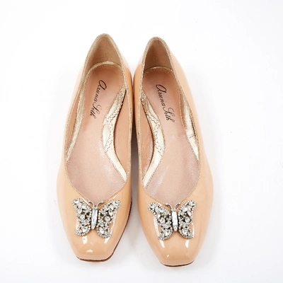 Pre-owned Aruna Seth Beige Patent Leather Ballet Flats