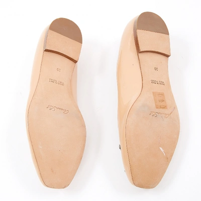 Pre-owned Aruna Seth Beige Patent Leather Ballet Flats
