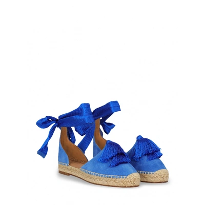 Pre-owned Aquazzura Blue Leather Espadrilles