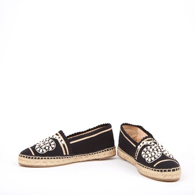 Pre-owned Fendi Cloth Espadrilles In Black