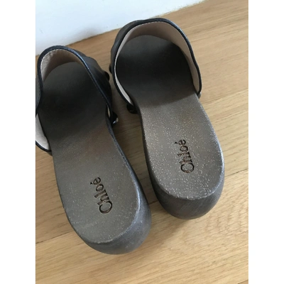 Pre-owned Chloé Black Leather Mules & Clogs