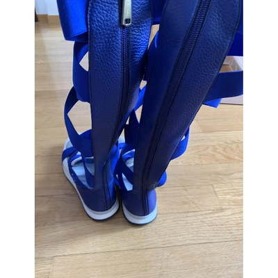 Pre-owned Vionnet Leather Trainers In Blue