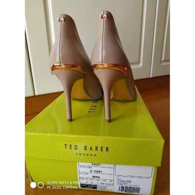 Pre-owned Ted Baker Patent Leather Heels In Beige