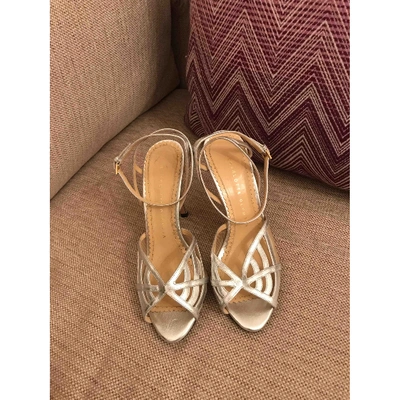 CHARLOTTE OLYMPIA Pre-owned Leather Sandals In Silver