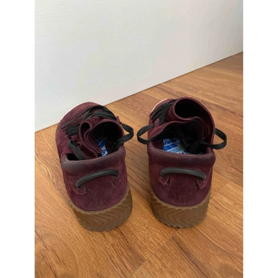 Pre-owned Adidas Originals By Alexander Wang Burgundy Suede Trainers