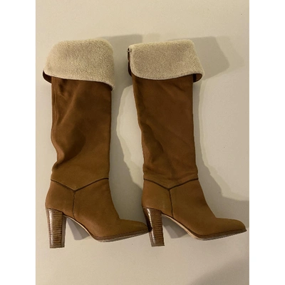 Pre-owned Vanessa Seward Camel Leather Boots