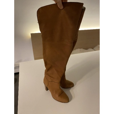 Pre-owned Vanessa Seward Camel Leather Boots