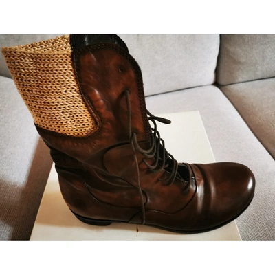 Pre-owned Marsèll Brown Leather Ankle Boots