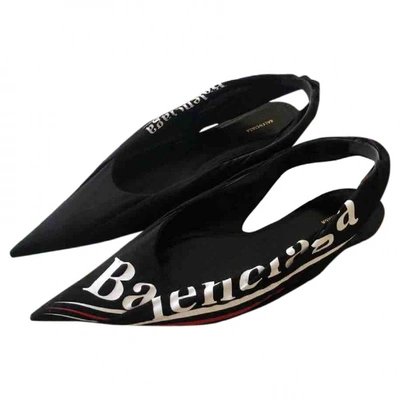 Pre-owned Balenciaga Black Cloth Ballet Flats