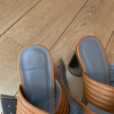 Pre-owned Gerard Darel Camel Leather Sandals