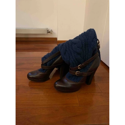 Pre-owned Cycle Blue Leather Boots
