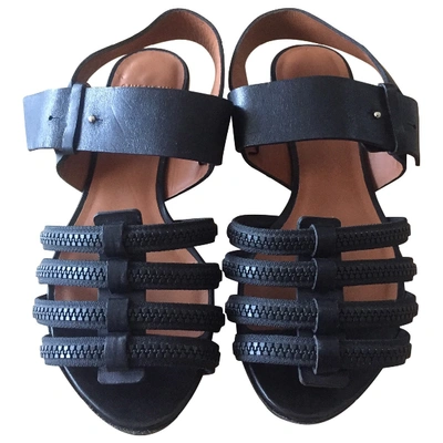 Pre-owned Givenchy Leather Sandal In Black