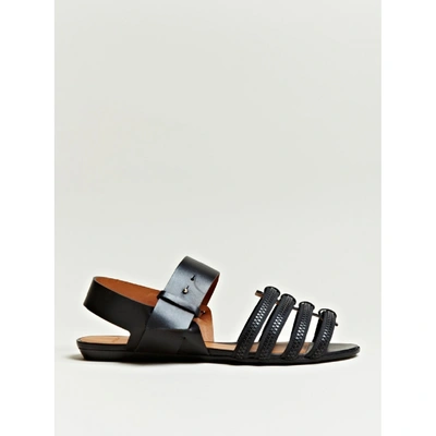 Pre-owned Givenchy Leather Sandal In Black