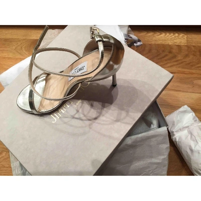 Pre-owned Jimmy Choo Lance Silver Leather Sandals