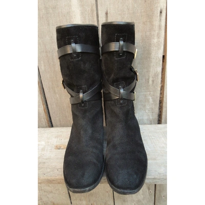 Pre-owned Dior Buckled Boots In Black