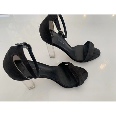 Pre-owned Tony Bianco Black Leather Sandals