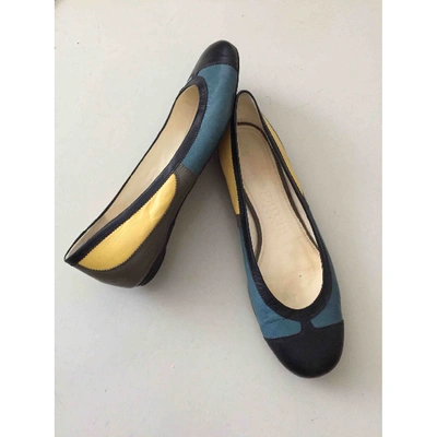 Pre-owned Pedro Garcia Leather Ballet Flats In Multicolour