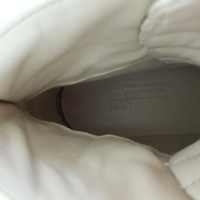 Pre-owned Jil Sander Beige Leather Trainers