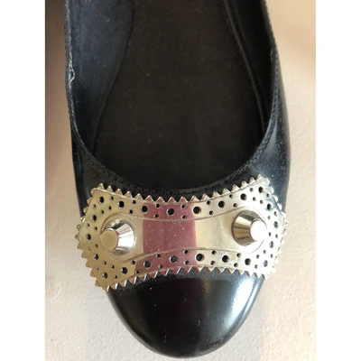 Pre-owned Balenciaga Leather Ballet Flats In Black