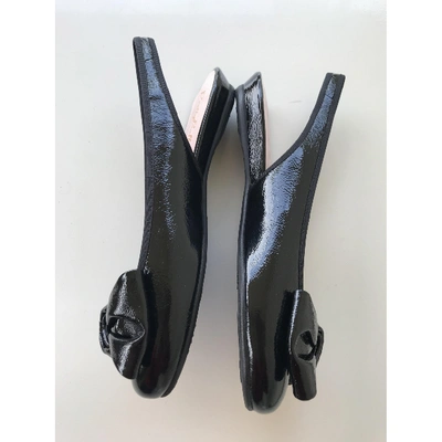 Pre-owned Pretty Ballerinas Patent Leather Sandals In Black