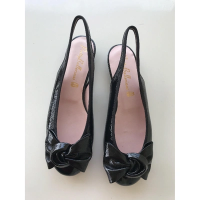 Pre-owned Pretty Ballerinas Patent Leather Sandals In Black