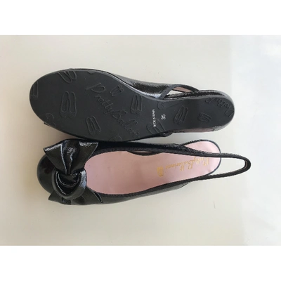 Pre-owned Pretty Ballerinas Patent Leather Sandals In Black