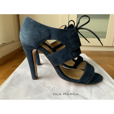 Pre-owned Tila March Sandals In Blue