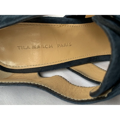 Pre-owned Tila March Sandals In Blue