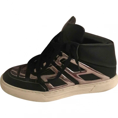 Pre-owned Alejandro Ingelmo Leather Trainers In Black