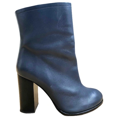 Pre-owned Gerard Darel Blue Leather Boots