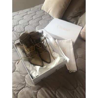 Pre-owned Chloé Rylee Leather Ankle Boots