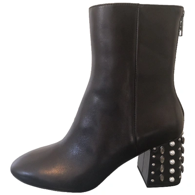 Pre-owned Ash Black Leather Ankle Boots
