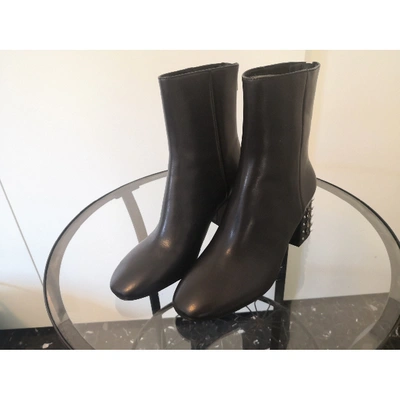 Pre-owned Ash Black Leather Ankle Boots