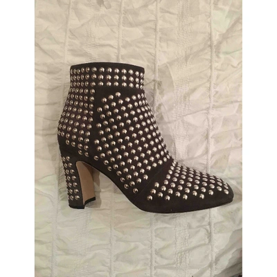 Pre-owned Christopher Kane Leather Ankle Boots In Grey