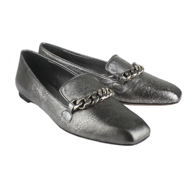 Pre-owned Alexander Mcqueen Silver Leather Flats