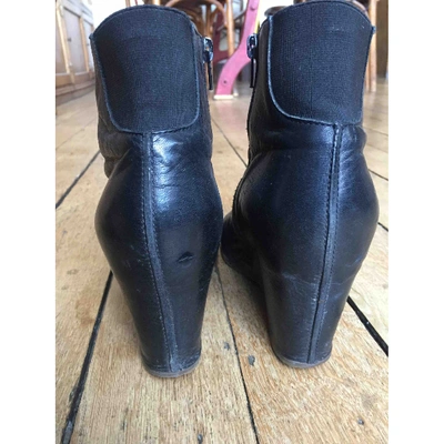 Pre-owned Mm6 Maison Margiela Leather Boots In Black