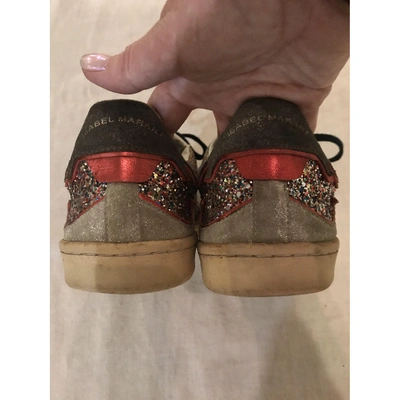 Pre-owned Isabel Marant Bart Glitter Trainers In Multicolour