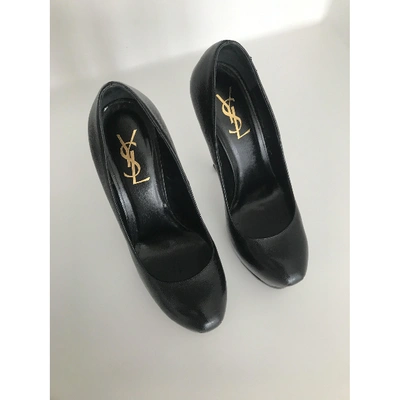 Pre-owned Saint Laurent Leather Heels In Black