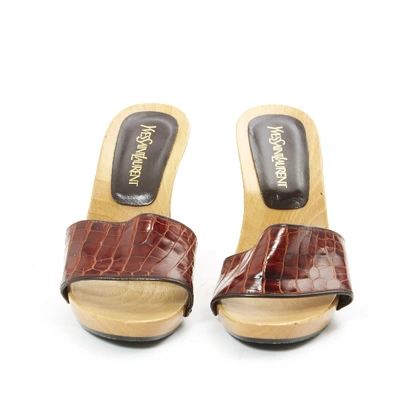 Pre-owned Saint Laurent Brown Leather Sandals