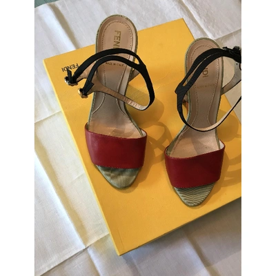 Pre-owned Fendi Multicolour Leather Sandals