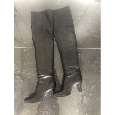 Pre-owned Jimmy Choo Black Leather Boots