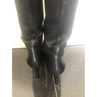 Pre-owned Jimmy Choo Black Leather Boots
